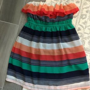 Strapless mini dress